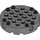 LEGO Dark Stone Gray Brick 6 x 6 Round with Technic Pin Hole (18897)