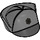 LEGO Dark Stone Gray Cap with Black Flap and Insignia (23732 / 33578)