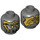 LEGO Dark Stone Gray Chitauri Minifigure Head (Recessed Solid Stud) (3626 / 77221)