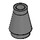 LEGO Dark Stone Gray Cone 1 x 1 without Top Groove (4589 / 6188)