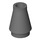 LEGO Dark Stone Gray Cone 1 x 1 without Top Groove (4589 / 6188)