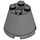 LEGO Dark Stone Gray Cone 3 x 3 x 2 with Axle Hole (6233 / 45176)