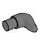 LEGO Dark Stone Gray Cow Horn (64847 / 67258)