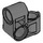 LEGO Dark Stone Gray Cross Block Bent 90 Degrees with Three Pinholes (44809)