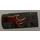 LEGO Dark Stone Gray Curved Panel 7 x 3 with Dark red flame Left Sticker (24119)