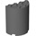 LEGO Dark Stone Gray Cylinder 2 x 4 x 4 Half (6218 / 20430)