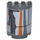 LEGO Dark Stone Gray Cylinder 2 x 4 x 4 Half with Circuit, Gray Vertical Pattern Left Sticker (6218)