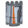 LEGO Dark Stone Gray Cylinder 2 x 4 x 4 Half with Circuit, Orange and Gray Vertical Pattern Right Side Sticker (6218)