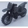 LEGO Dark Stone Gray Dirt Bike with Black Chassis and Medium Stone Gray Wheels