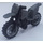 LEGO Donker Steengrijs Dirt Bike met Zwart Chassis en Medium Stone Grijs Wielen