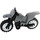 LEGO Gris pierre foncé Dirt Bike avec Noir Châssis et Medium Stone grise roues