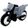 LEGO Dunkles Steingrau Dirt Bike mit Schwarz Chassis und Medium Stone Grau Räder