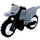 LEGO Grigio pietra scuro Dirt Bike with Black Chassis and Medium Stone Gray Wheels