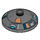 LEGO Dark Stone Gray Dish 3 x 3 with T7-O1 Droid Head (10543 / 35268)
