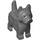 LEGO Dark Stone Gray Dog - Terrier (49399)
