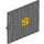 LEGO Dark Stone Gray Door 6.5 x 5 Sliding with Vertical Lines with Dollar Sign Type 1 (4511 / 90833)