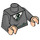 LEGO Gris pierre foncé Draco Malfoy Minifig Torse (973 / 76382)