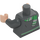 LEGO Mørk stengrå Draco Malfoy Torso (973)