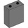 LEGO Dark Stone Gray Duplo Brick 1 x 2 x 2 without Bottom Tube (4066 / 76371)