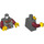LEGO Dark Stone Gray Dwarf or Viking Torso (973 / 76382)