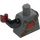 LEGO Mørk stengrå Evil Macaque Minifig Torso (973 / 76382)