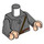 LEGO Dark Stone Gray Gandalf The Grey with Robe, Hat and Cape Minifig Torso (973 / 76382)