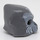 LEGO Dark Stone Gray Gorilla Mask with Gray Face and White Face Paint (13361 / 14046)