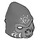 LEGO Dark Stone Gray Gorilla Mask with Gray Face and White Face Paint (13361 / 14046)