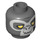 LEGO Dark Stone Gray Grumlo Head (Recessed Solid Stud) (14053 / 16746)