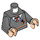 LEGO Dunkles Steingrau Gryffindor Student Torso mit Grey Sweater und rot Tie (76382 / 88585)