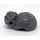 LEGO Dark Stone Gray Hair with Knot Bun and Center Parting (13251)