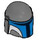 LEGO Grigio pietra scuro Casco con Lati Fori con Mandalorian Blu e Nero (87610 / 93053)