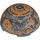 LEGO Dark Stone Gray Hemisphere 11 x 11 with Studs on Top with Orange and black circular patterns  (13266 / 98107)