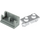 LEGO Dark Stone Gray Hinge Brick 1 x 2 with White Top Plate (3937 / 3938)