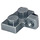 LEGO Dark Stone Gray Hinge Plate 1 x 2 with Vertical Locking Stub without Bottom Groove (44567)