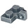 LEGO Gris pierre foncé Charnière assiette 1 x 2 avec Verticale Verrouillage Stub sans rainure inférieure (44567)