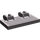 LEGO Dark Stone Gray Hinge Train Gate 2 x 4 Locking Dual 2 Stubs with Rear Reinforcements (44569 / 52526)
