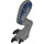LEGO Dark Stone Gray Indoraptor Back Left Leg with Dark Blue Scales (37674 / 55657)