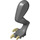 LEGO Dark Stone Gray Indoraptor Back Left Leg with Tan Claws (78425 / 109360)