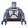 LEGO Gris piedra oscuro Jango Fett Torso (973 / 76382)