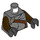 LEGO Dark Stone Gray Kanjiklub Gang Soldier Minifig Torso with Dark Brown Arms and Black Hands (973 / 76382)
