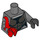 LEGO Dark Stone Gray Katana Minifig Torso (973 / 88585)