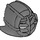 LEGO Dunkles Steingrau Kendo Helm mit Gitter Maske (98130)