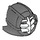 LEGO Dark Stone Gray Kendo Helmet with White Grille (98130 / 99201)