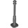 LEGO Dark Stone Gray Lamp Post 2 x 2 x 7 with 6 Base Grooves (2039)