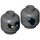 LEGO Dark Stone Gray Lord Krakenskull Minifigure Head (Recessed Solid Stud) (3626 / 32646)