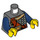 LEGO Dunkles Steingrau Medieval Chainmail Torso mit Gold Krone Gürtel Buckle (973 / 76382)