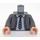 LEGO Dunkles Steingrau Michael Ecke Minifig Torso (973 / 76382)
