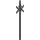 LEGO Dark Stone Gray Minifig Spear with Four Side Blades (43899)