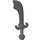LEGO Dark Stone Gray Minifig Sword Scimitar (43887 / 48693)